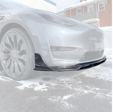 Carbon Fiber Front Lip style V Spoiler | Tesla Model Y