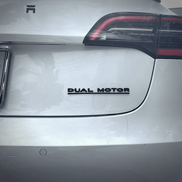 TESLA DUAL MOTOR Badges | Tesla Model 3 & Y