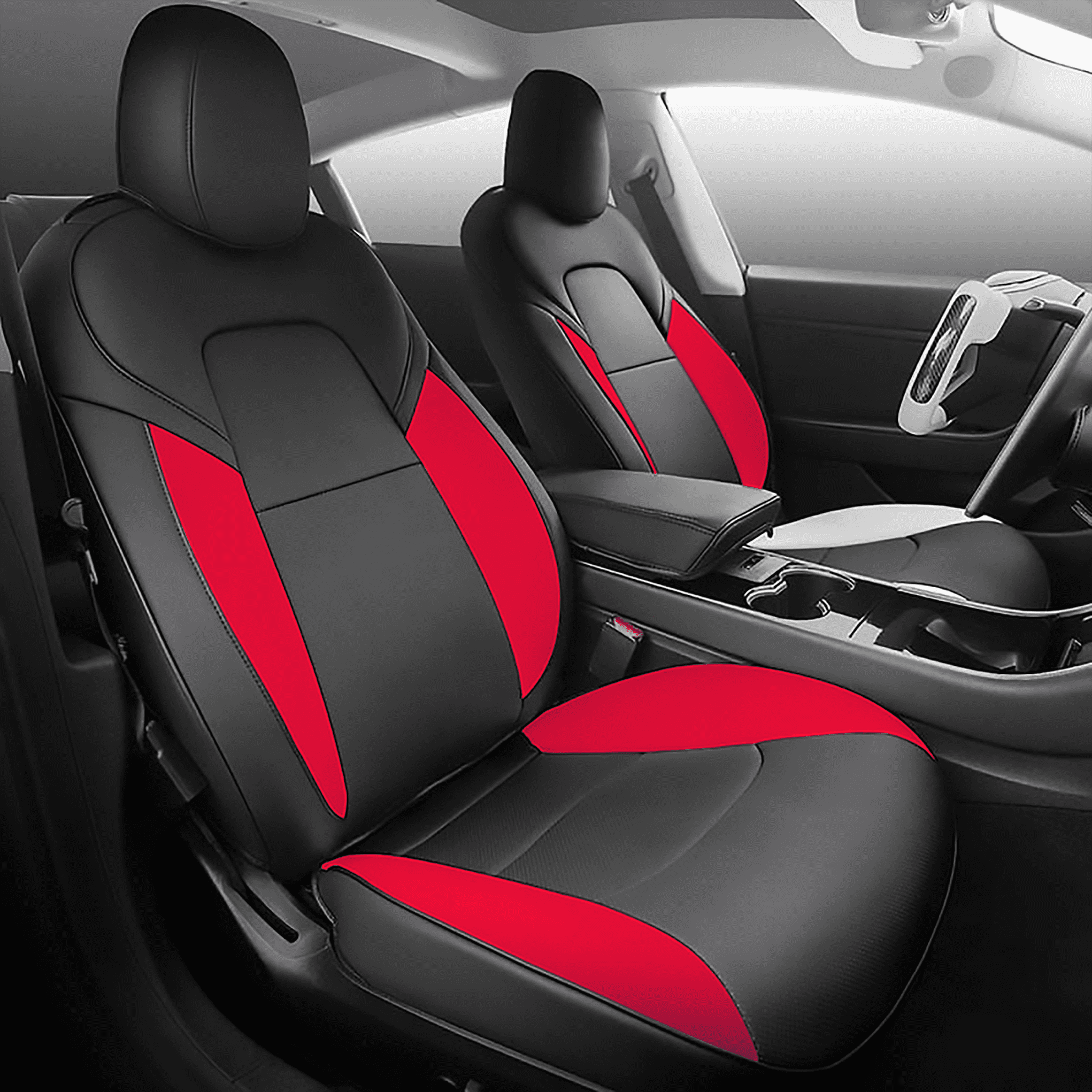 TAPTES® Black Seat Covers for Tesla Model 3, Black Tesla Model 3 Seat Covers