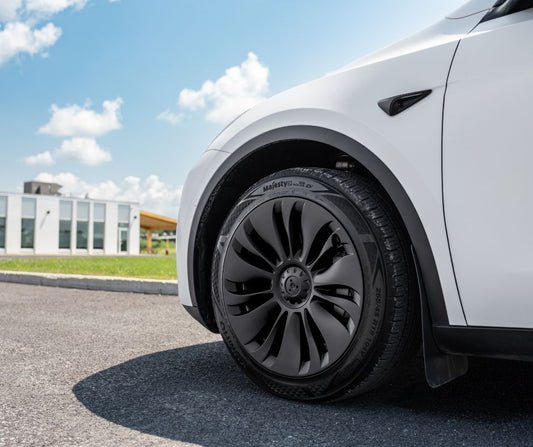 Model Y | 19-inch Whirlwind Matte Black Wheel Cover (Asymmetrical Model 4)