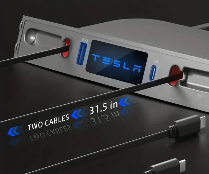 Center Console Fast Charger Adapter for Tesla Model 3/Y - Carbone Prestige Shop