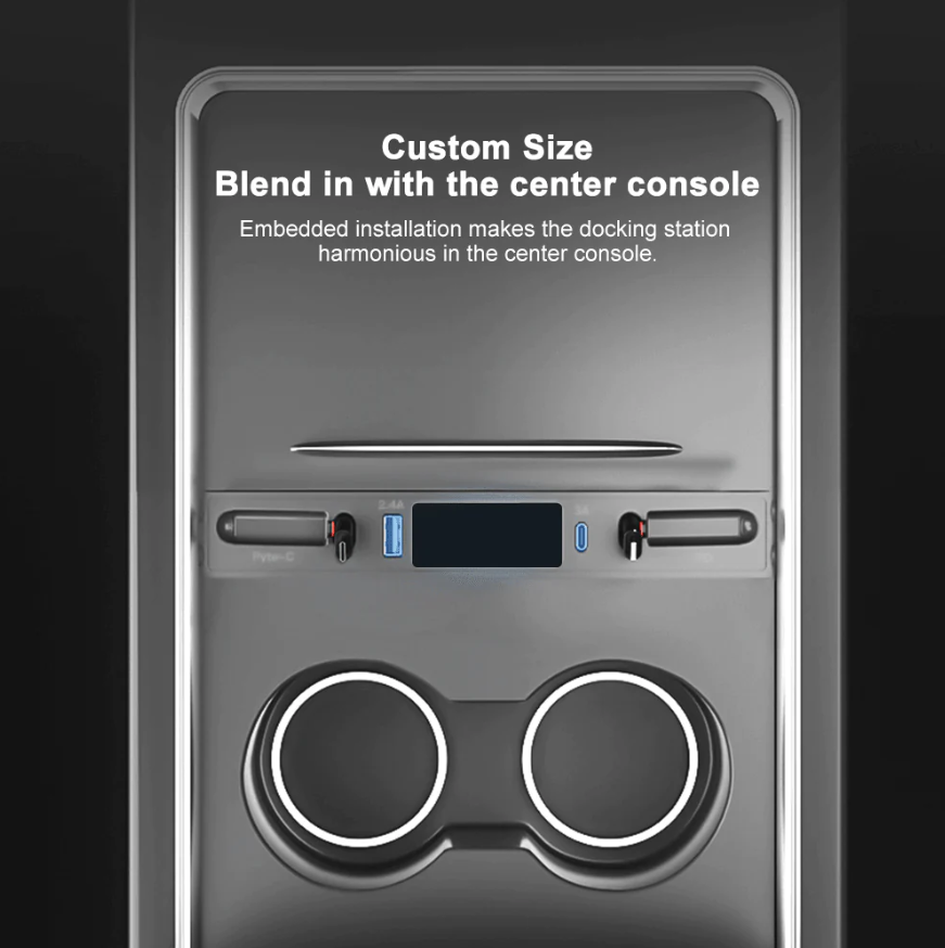 Center Console Fast Charger Adapter for Tesla Model 3/Y - Carbone Prestige Shop