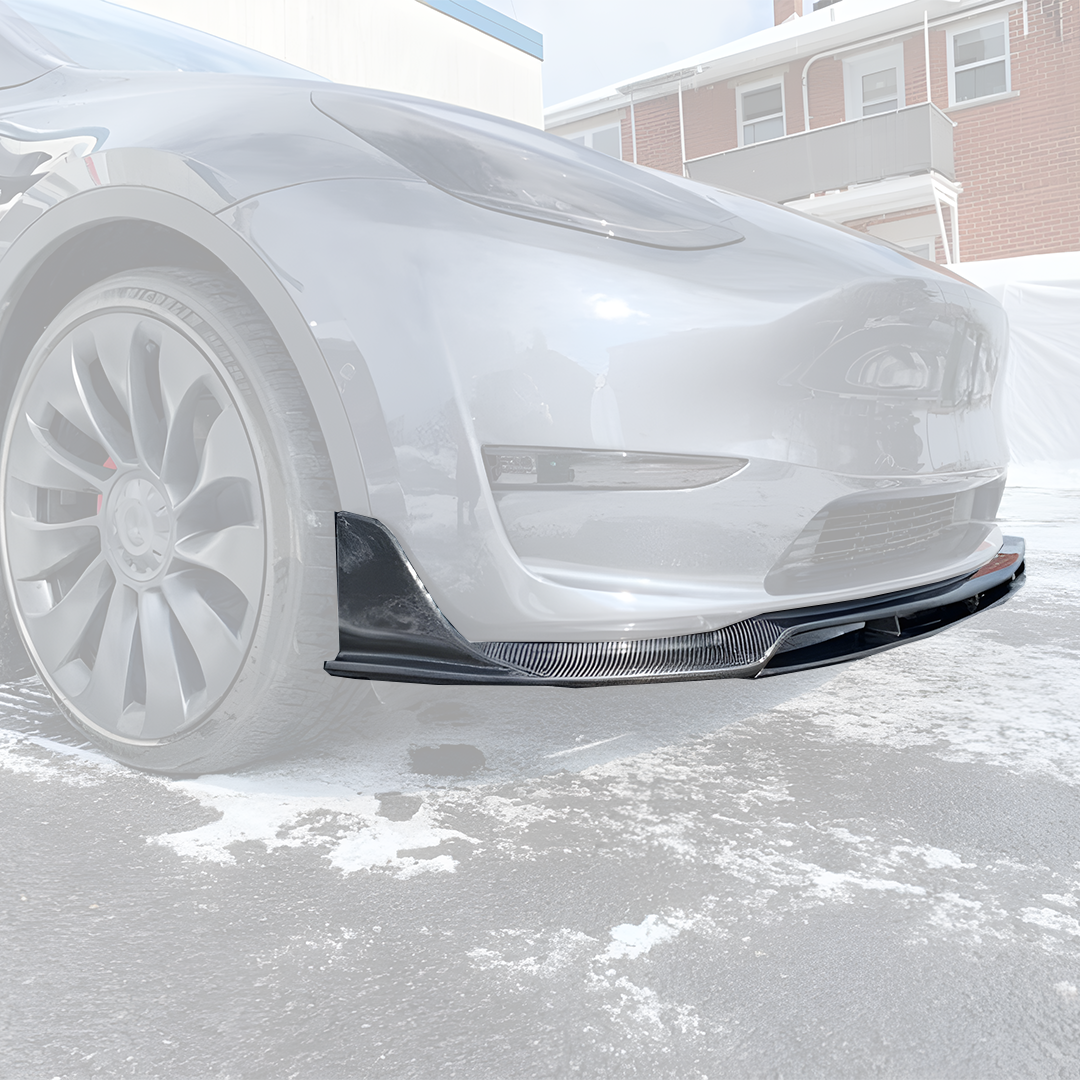 Carbon Fiber Front Lip style V Spoiler | Tesla Model Y - Carbone Prestige Shop