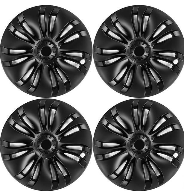 19 Inch Whirlwind Hubcap Matte Black (Asymmetric) | Tesla Model Y - Carbone Prestige Shop