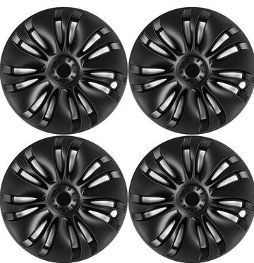 19 Inch Whirlwind Hubcap Matte Black (Asymmetric) | Tesla Model Y - Carbone Prestige Shop