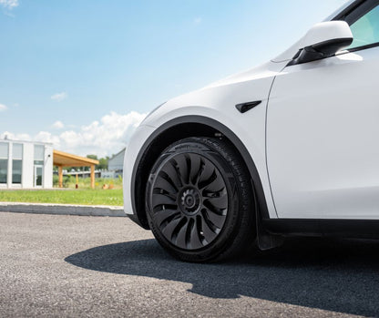 Model Y | 19-inch Whirlwind Matte Black Wheel Cover (Asymmetrical Model 3)