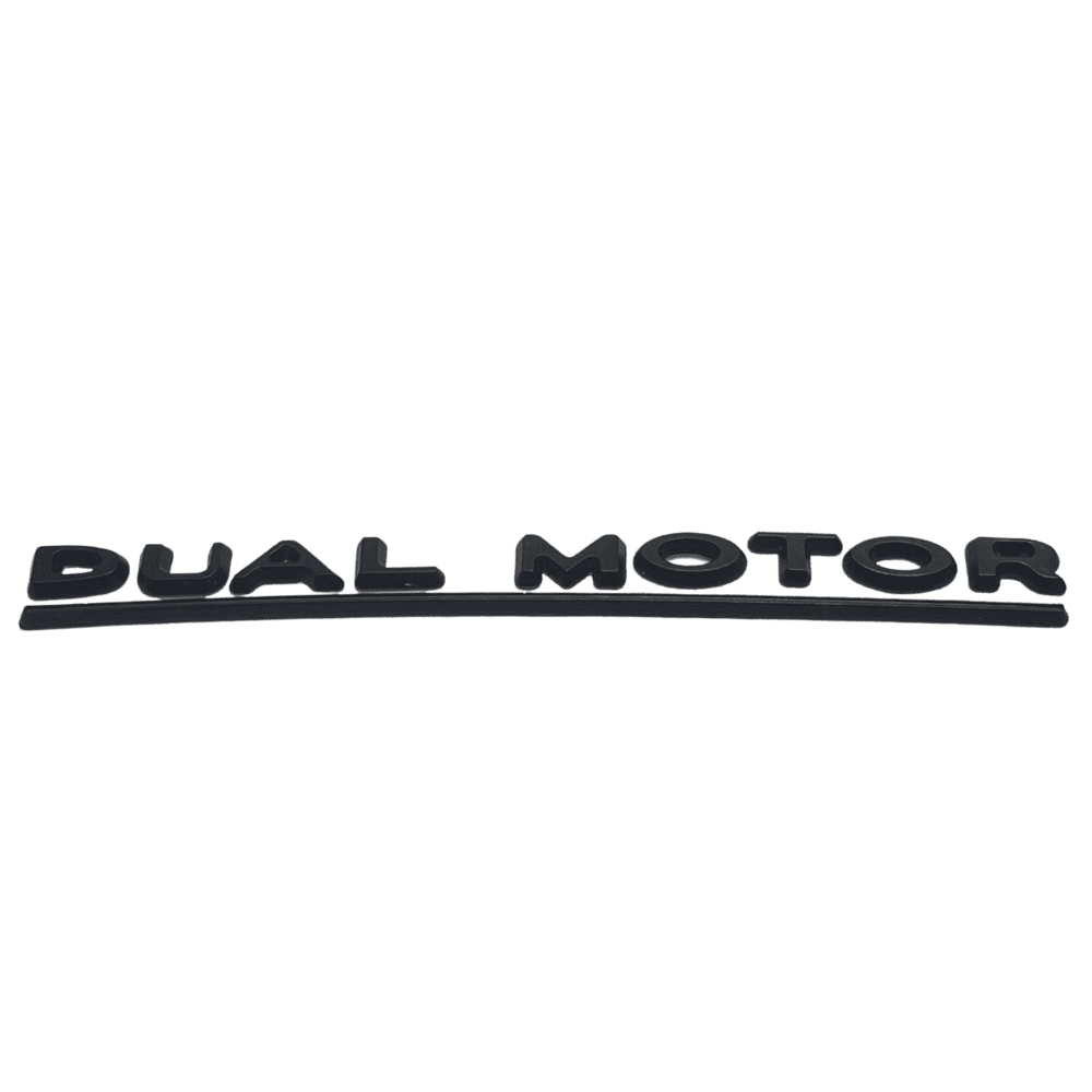 TESLA DUAL MOTOR Badges | Tesla Model 3 & Y - Carbone Prestige Shop