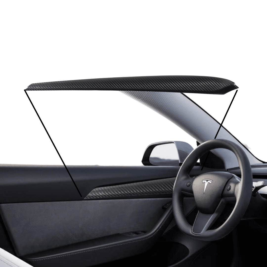 Interior door trim piece for Model 3