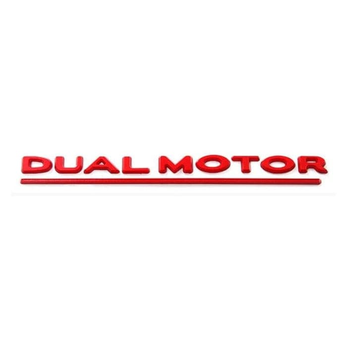 TESLA DUAL MOTOR Badges | Model 3 & Y - Carbone Prestige Shop